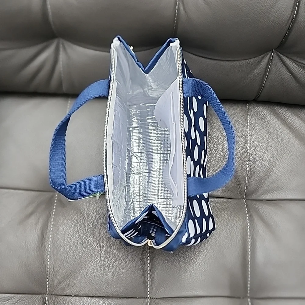 ♠️ NWT Kate Spade Lunch Bag Navy Jumbo Dot  ♠️ - Picture 6 of 8